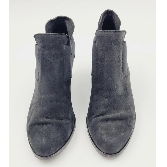 Eileen Fisher Black Suede Almond Toe Stretch Ankle Bootie Size 8 - Picture 4 of 10